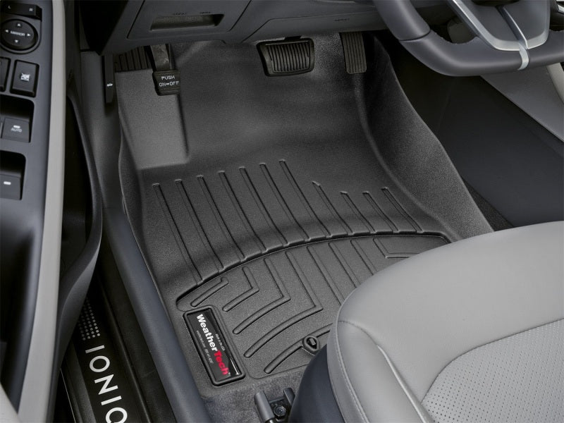 WeatherTech 2017+ Hyundai Ioniq Front FloorLiner - Black (Hybrid and Electric Models)