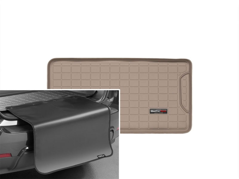 WeatherTech 13-17 Fiat 500 (No Beats Premium Audio System) Cargo Liner w/ Bumper Protector - Tan