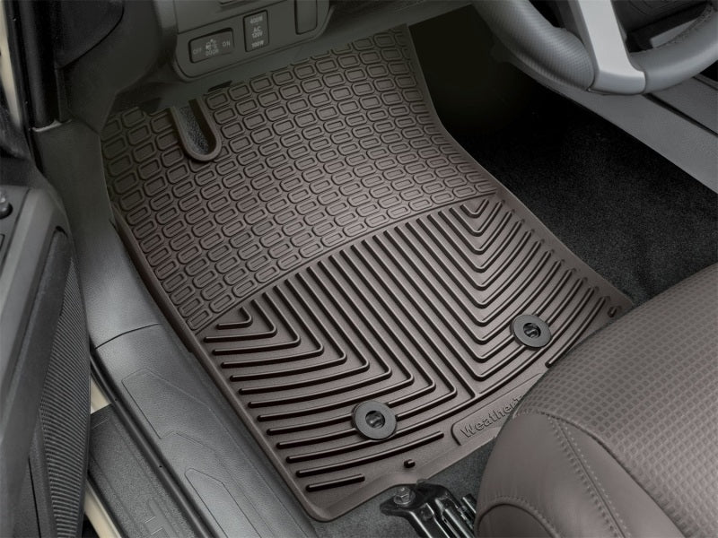 WeatherTech 2016+ Toyota Tacoma Access/Double Cab (A/T Only) Front Rubber Mats - Cocoa