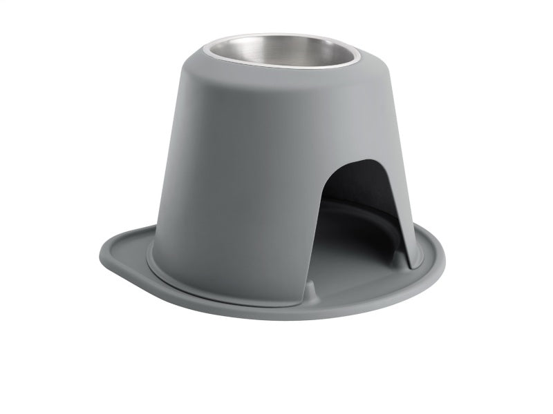 WeatherTech Pet Feeding System Single High 64oz 12in. Stainless Bowl - Dark Grey
