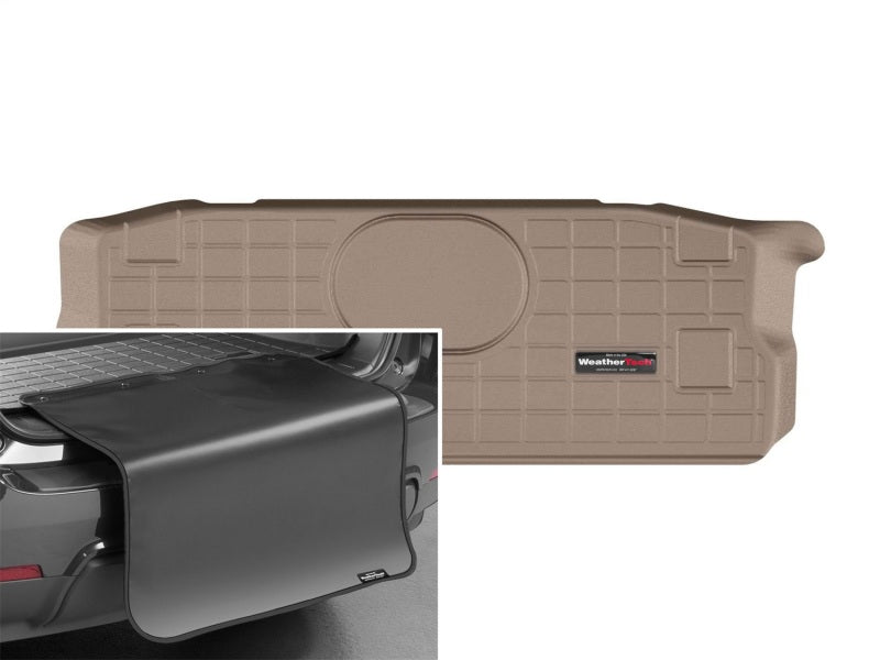 WeatherTech 2018+ Jeep Wrangler Cargo Liner w/Bumper Protector - Tan