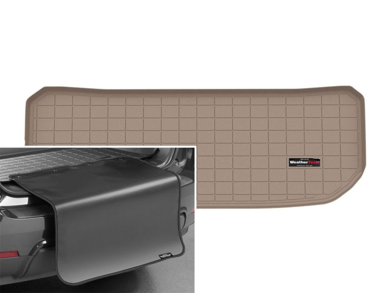 WeatherTech 2022+ Infiniti QX60 Cargo Liner w/Bumper Protector (Behind 3rd Row) - Tan
