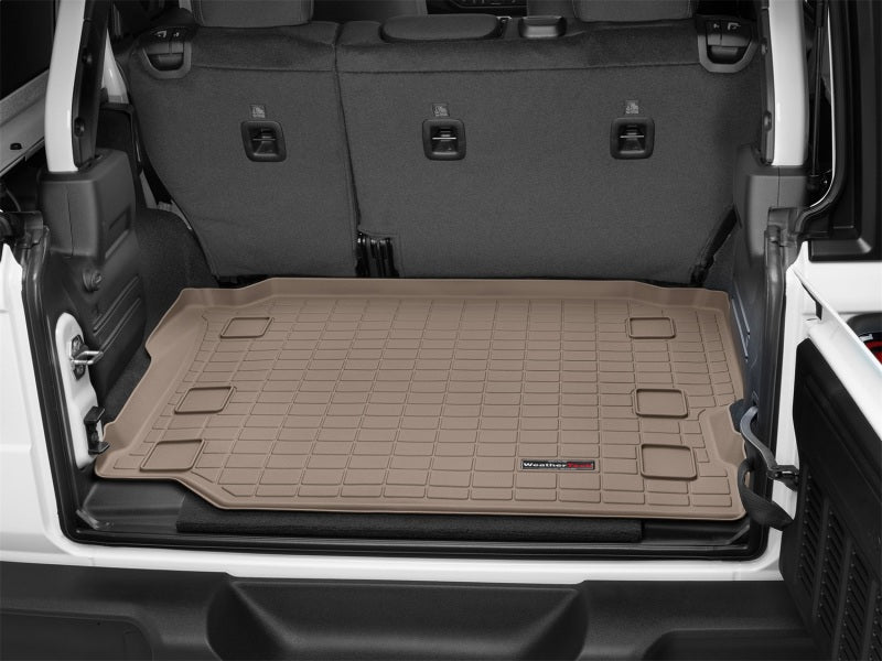 WeatherTech 2018+ Jeep Wrangler Unlimited JL No w/o Subwoofer Cargo Liners - Tan