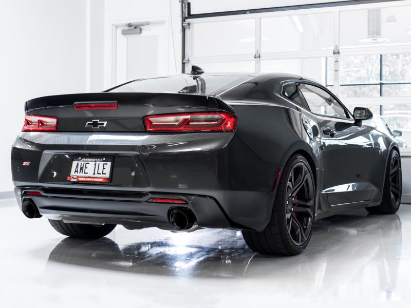 AWE Tuning 16-19 Chevrolet Camaro SS Axle-Back Exhaust - Track Edition (Diamond Black Tips)