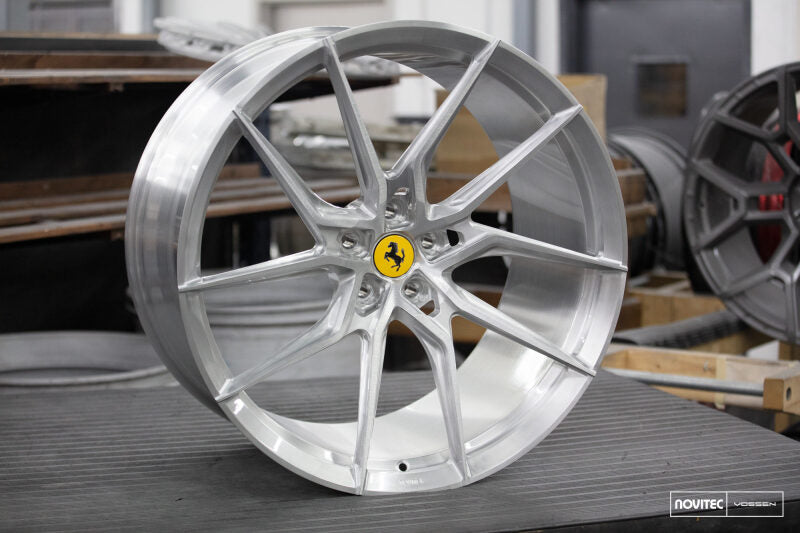 Vossen x Novitec NF8 21x10 5x114.3 BP ET32 Brushed Gloss Clear Ferrari 812 Superfast/GTS Front Wheel