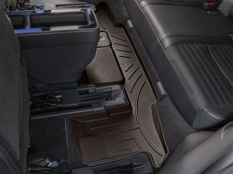WeatherTech 22-24 Infiniti QX60 / 22-24 Nissan Pathfinder (Capt Chairs) Rear FloorLiner HP - Cocoa