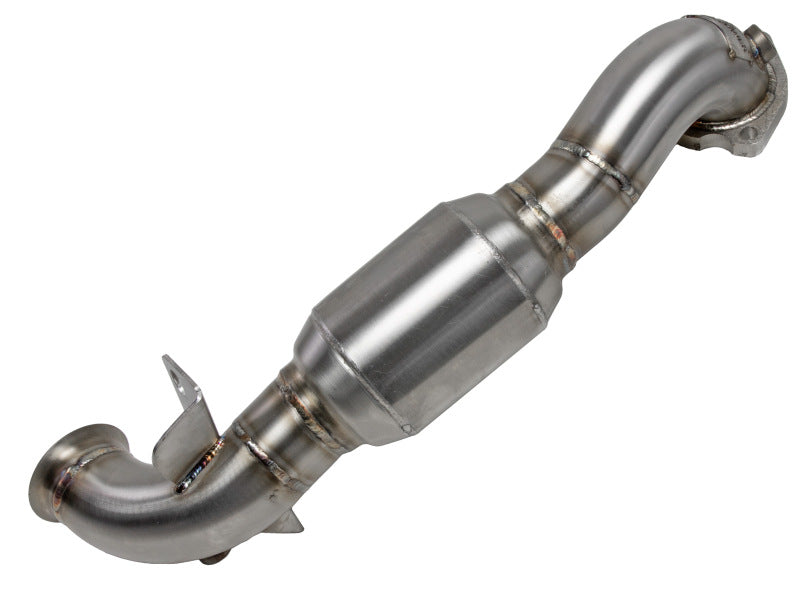 aFe 09-13 MINI Cooper S (R56) L4 1.6L (t) Twisted Steel Down Pipe 2-1/2in 304 Stainless Steel w/ Cat