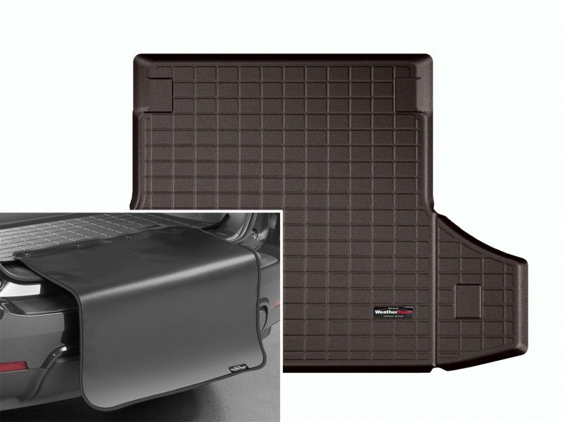 WeatherTech 2010+ Porsche Panamera Cargo Liners w/ Bumper Protector - Cocoa