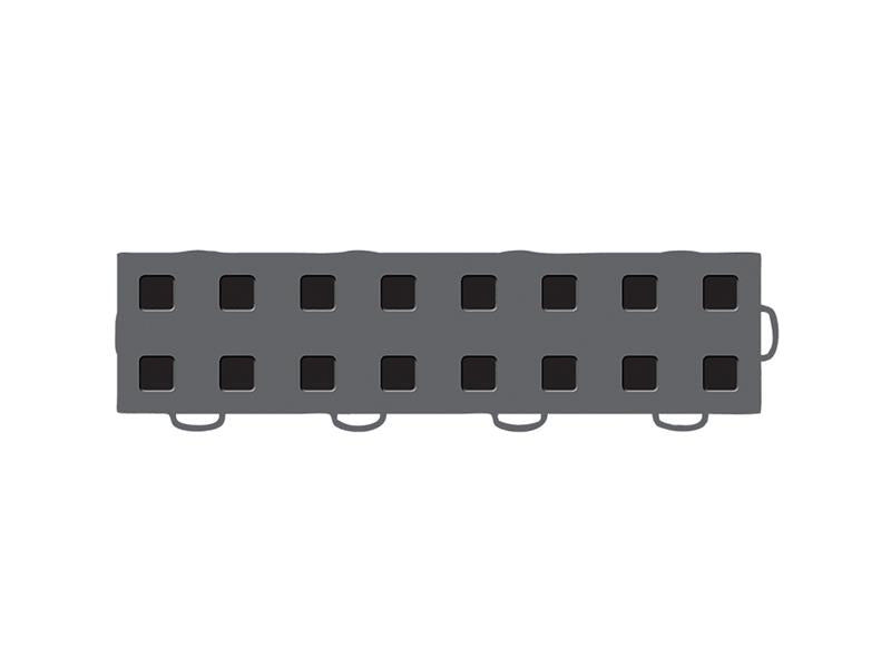 WeatherTech TechFloor - 3in x 12in Tiles(Right Loop) - Dark Grey/Black
