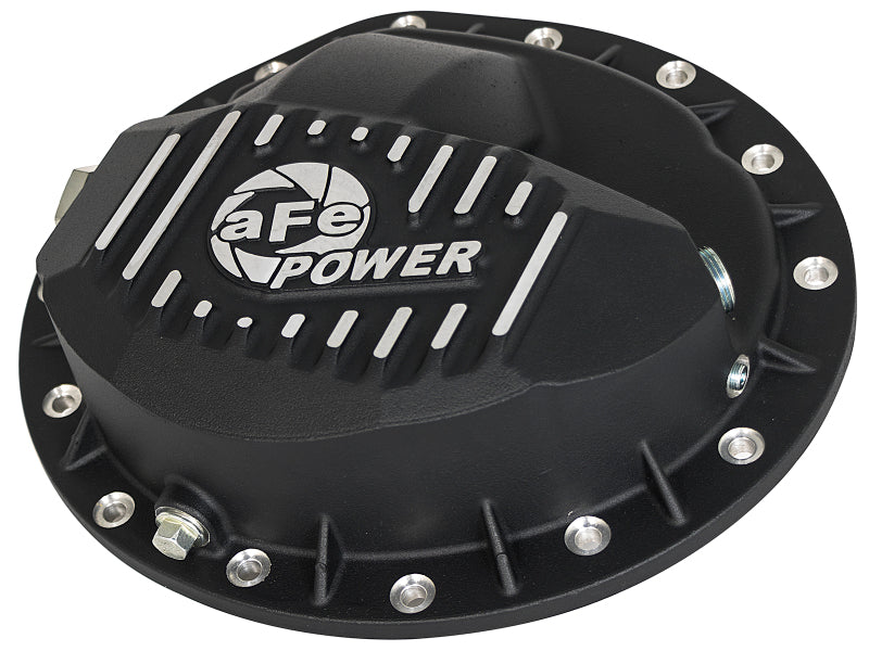 aFe Power Pro Series Rear Differential Cover Black w/ Machined Fins 99-13 GM Trucks (GM 9.5-14)