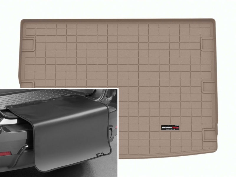 WeatherTech 23-24 Jeep Grand Wagoneer L Cargo Liner W/ Bumper Protector - Tan