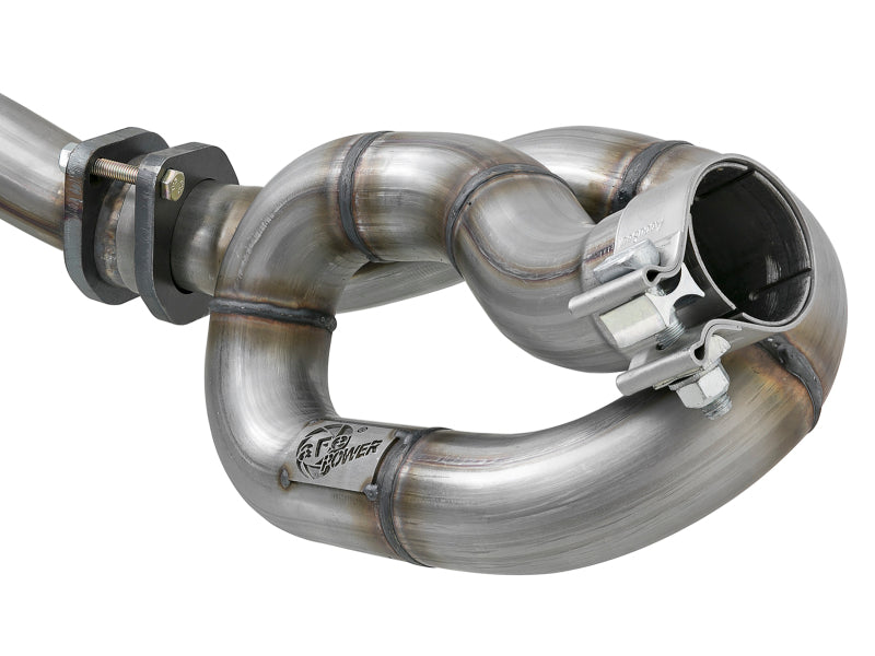 aFe POWER Twisted Steel Y-Pipe w/ Loop Relocation Pipe 12-18 Jeep Wrangler (JK) V6 3.6L