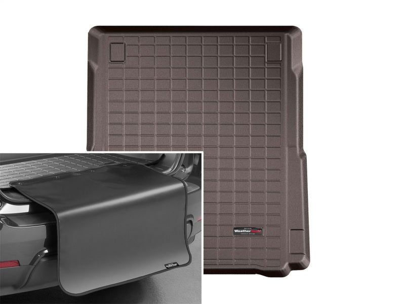WeatherTech 2018+ Porsche Panamera E-Hybrid Cargo Liner w/Bumper Protector - Cocoa