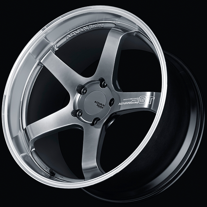 Advan GT for Porsche 21x9.5 / +26 Offset / 5x112 / 66.5mm Bore / Machining and Hyper Platinum Black
