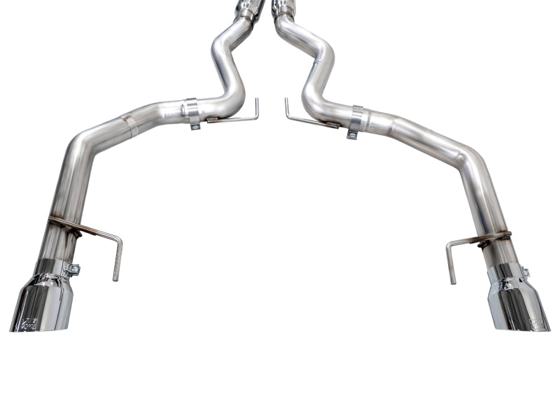 AWE 2024 Ford Mustang GT Fastback S650 RWD Track Edition Cat-Back Exhaust w/ Dual Chrome Silver Tips