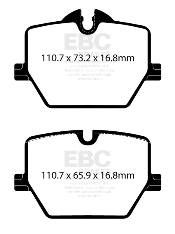 EBC 2019+ Toyota GR Supra (w/13.6in Rear Rotor) Redstuff Rear Brake Pads