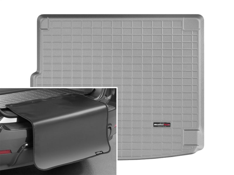 WeatherTech 2011+ Porsche Cayenne Cargo Liners w/ Bumper Protector - Grey (Fits w/Bose Audio Pack)