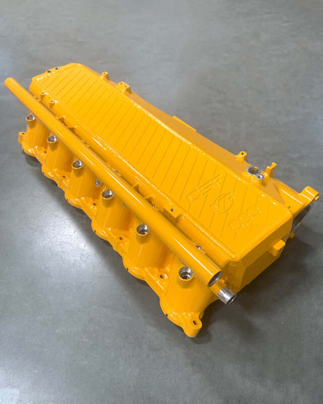 CSF Toyota A90/A91 Supra/ BMW G-Series B58 Charge-Air Cooler Manifold - Nitro Yellow