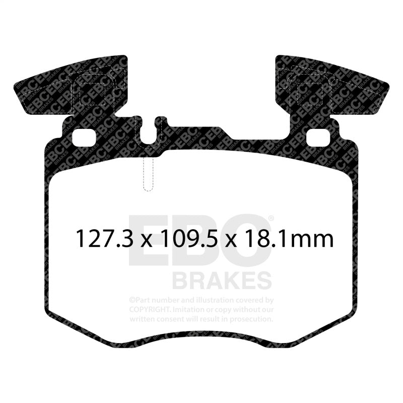 EBC 19-22 Mercedes-Benz GLC300 (Coupe C253) 4Matic 2.0T Redstuff Front Brake Pads