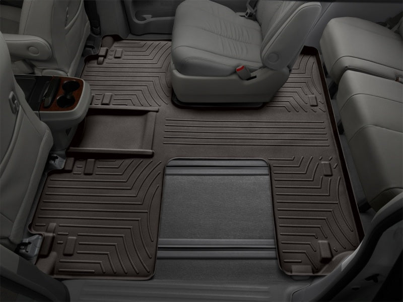WeatherTech 2011+ Toyota Sienna Rear FloorLiner - Cocoa
