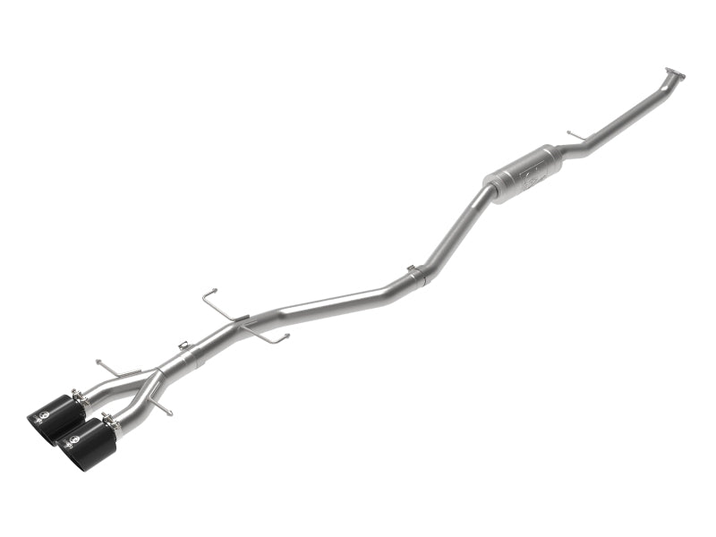 aFe Takeda 2.5in 304SS Cat-Back Exhaust System 17-20 Honda Civic SI Coupe L4-1.5L (t) - Black Tip