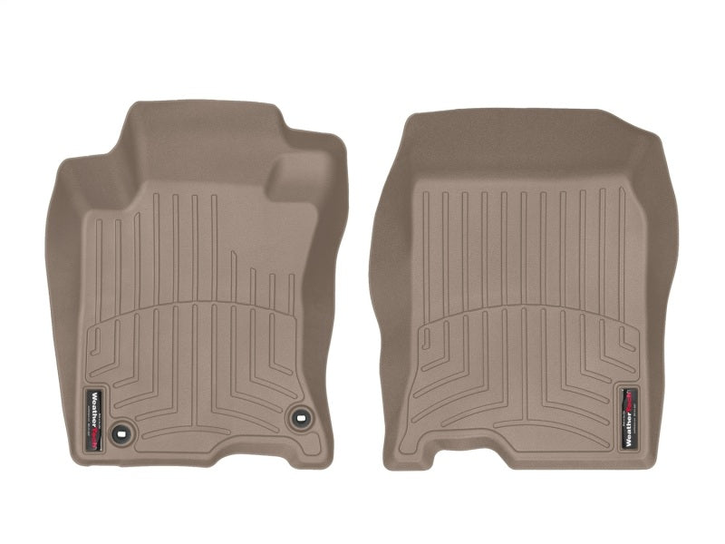 WeatherTech 10-15 Honda Crosstour Front FloorLiner - Tan (2WD; Twist Retention)