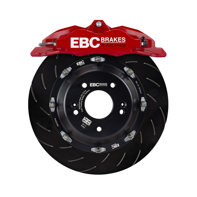 EBC Racing 92-00 BMW M3 (E36) w/Meyle Control Arms Red Apollo-4 Calipers 330mm Rotors Front BBK