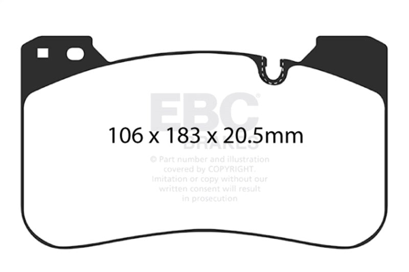 EBC Racing 2018+ BMW M5 (F90) RP-1 Race Front Brake Pads