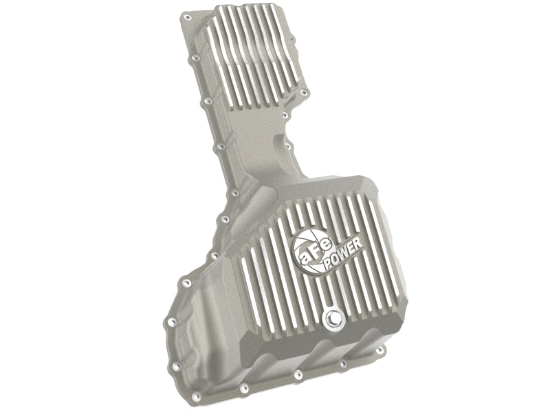 aFe GM Diesel Trucks 17-19 V8-6.6L L5P POWER Street Series Engine Oil Pan Raw w/ Machined Fins