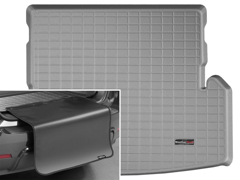 WeatherTech 11-13 Toyota Highlander Cargo Liners w/ Bumper Protector - Grey (Hybrid; Behind 2nd Row)