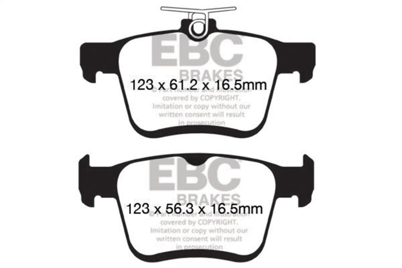 EBC Racing 15-19 Volkswagen Golf R MK7 2.0L Turbo RP-X Rear Brake Pads