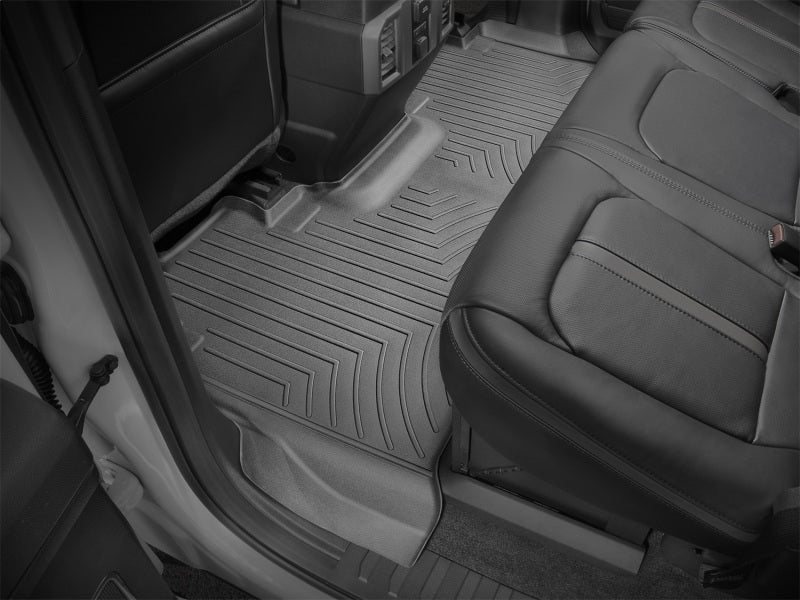 WeatherTech 2017+ Ford F-250/F-350/F-450/F-550 Crew Cab Rear FloorLiner - Black