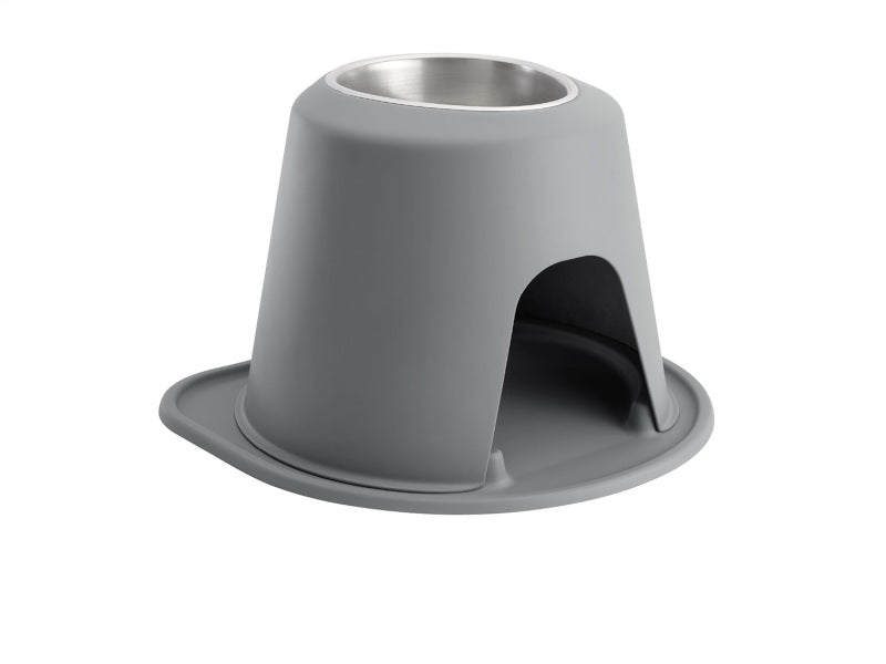 WeatherTech Pet Feeding System Single High 64oz 10in. Stainless Bowl - Dark Grey