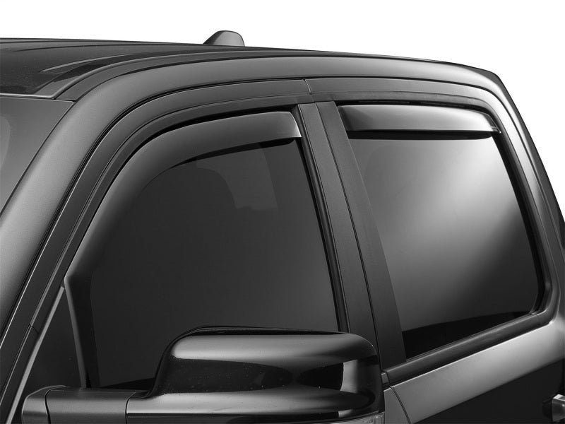 WeatherTech 19-23 Dodge RAM 1500 CC (Incl. 21-23 TRX) Front & Rear Side Window Deflectors - Drk Tint