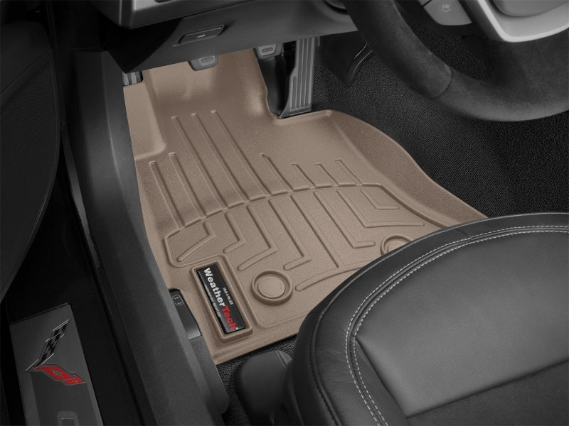 WeatherTech 14+ Chevy Corvette Front FloorLiner - Tan