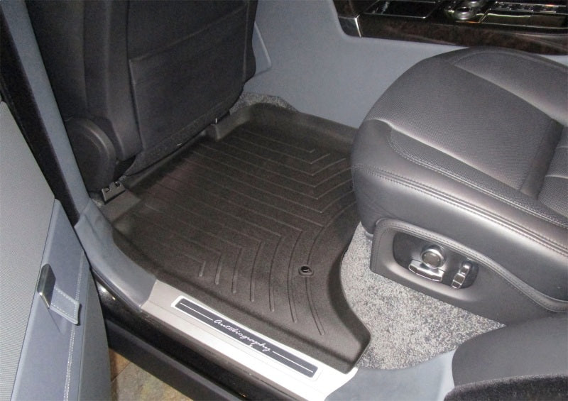 WeatherTech 14-16 Land Rover-Range Rover Rear FloorLiner - Black Long Wheelbase w/ 2nd Row Console