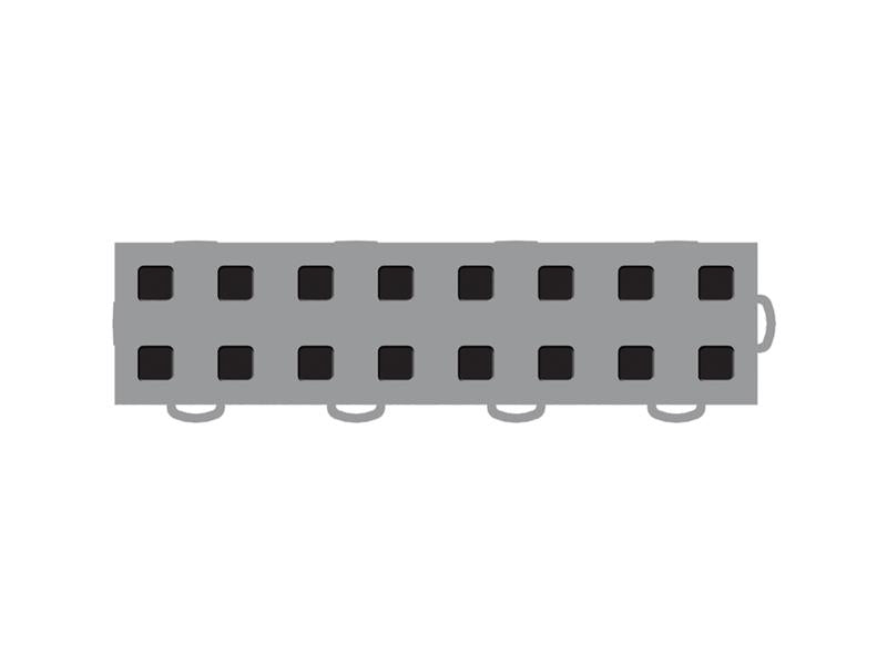 WeatherTech TechFloor - 3in X 12in Tiles(Right Loop) - Grey/Black **Order in Qtys of 10