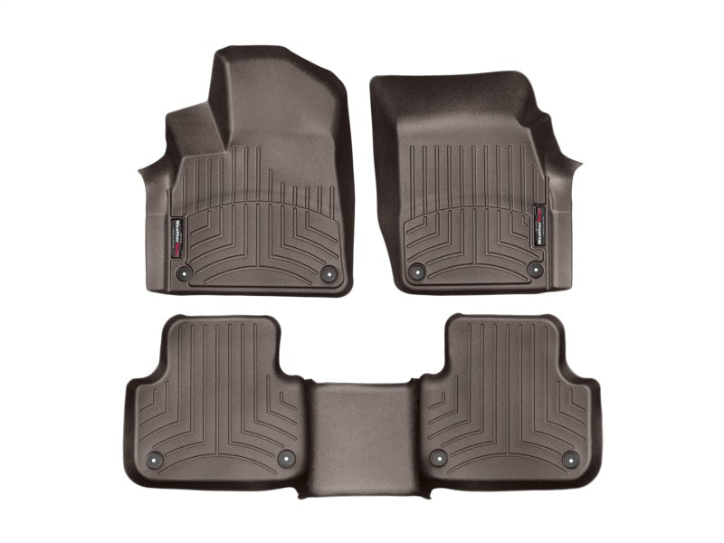 WeatherTech 2017+ Audi Q7 Front & Rear FloorLiner - Cocoa
