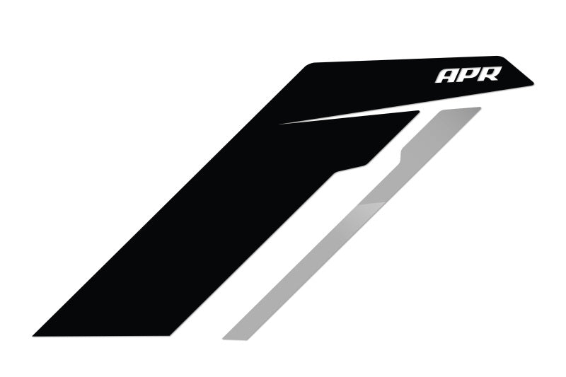 APR Sideburn Stickers - Black APR/Silver Stripe (Pair)