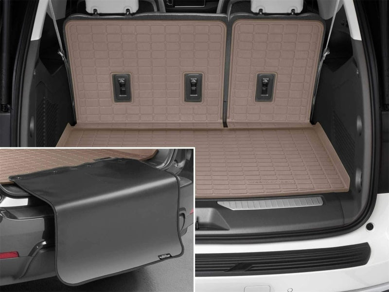 WeatherTech 21-23 GMC Yukon XL / Yukon Denali XL Seatback Cargo Liner HP w/Bumper Protector - Tan