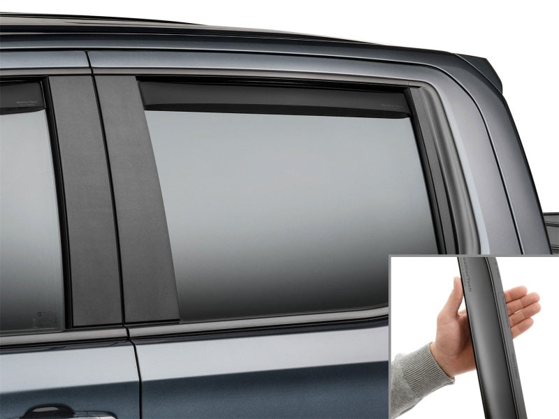 WeatherTech 19-26 Chevrolet Silverado 1500 Rear Rear Side Window Deflectors 2pc - Matte Blk