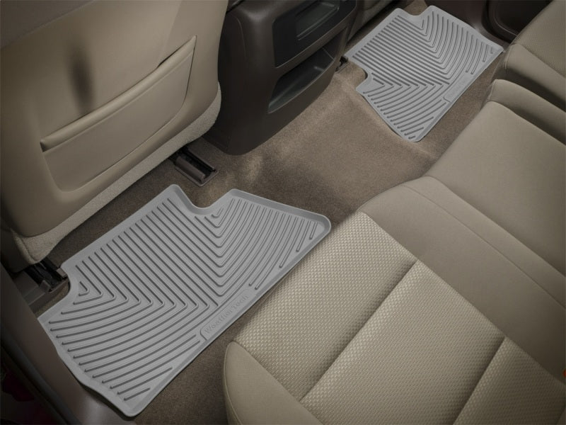 WeatherTech 14+ Chevrolet Silverado Rear Rubber Mats - Grey
