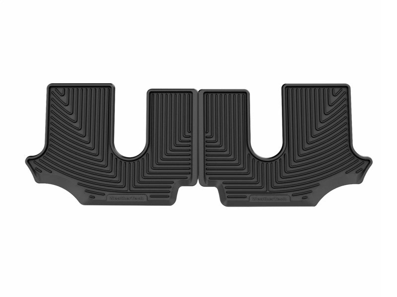 WeatherTech 18-26 Volkswagen Atlas-Bucket 2nd Row-3rd Row Rear All-Weather Floor Mats - Black