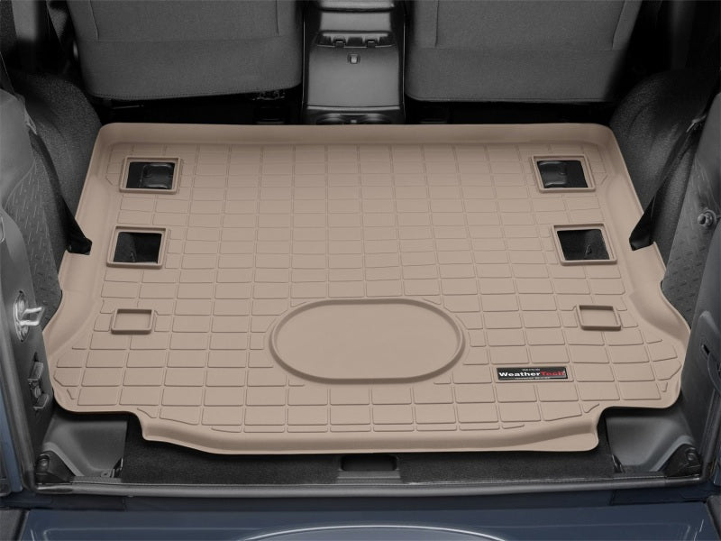 WeatherTech 2015+ Jeep Wrangler Cargo Liner - Tan (Works w/Alpine Premium 9-Speakers)