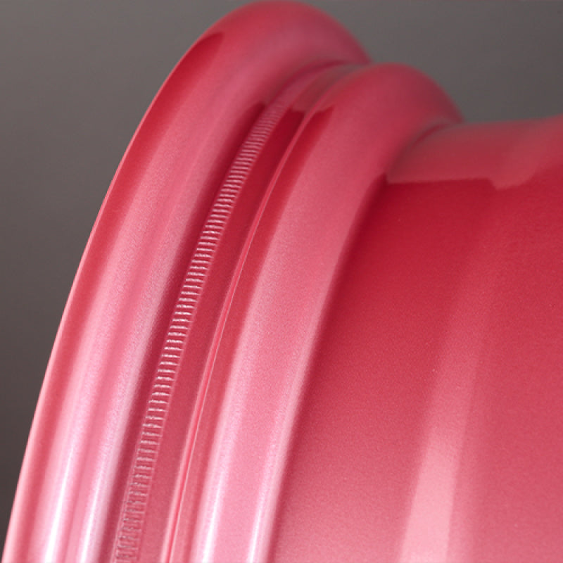 Gram Lights 57DR 18x9.5 +12 5x114.3 Sakura Pink Wheel (w/ Center Cap & No. 21 BK Air Valve)