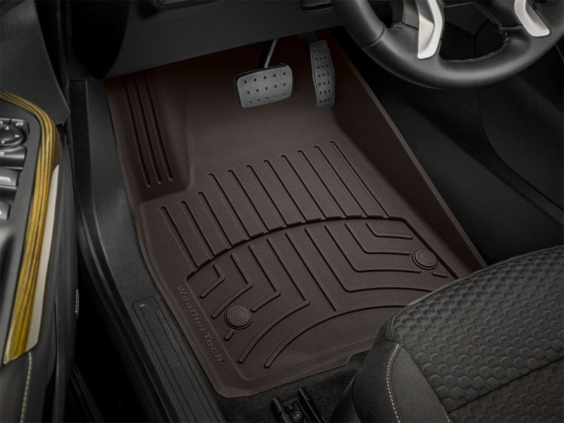 WeatherTech 2017+ GMC Acadia / Acadia Denali Front FloorLiner HP - Cocoa