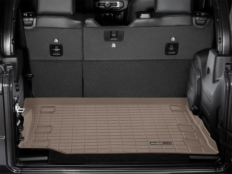 WeatherTech 2018+ Jeep Wrangler Unlimited Cargo Liners - Tan(Vehicles w/Flat Load Floor & Subwoofer)
