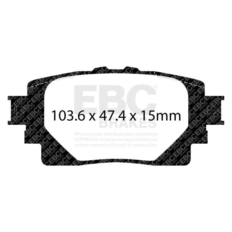 EBC 21-25 Lexus RC350/RC350 F Sport Redstuff Rear Brake Pads