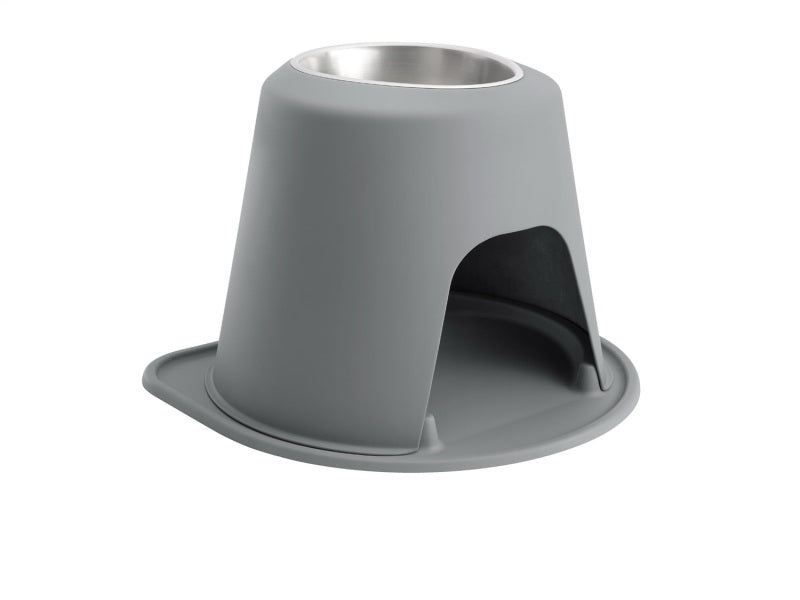 WeatherTech Pet Feeding System Single High 96oz 14in. Stainless Bowl - Dark Grey