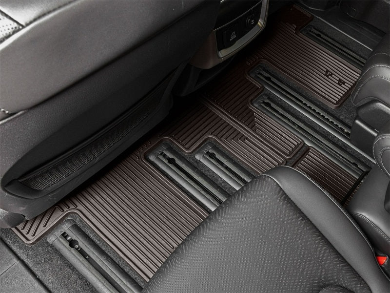 WeatherTech 22-26 Kia Carnival-8 Passenger-2nd Row Rear All-Weather Floor Mats 2pc - Cocoa